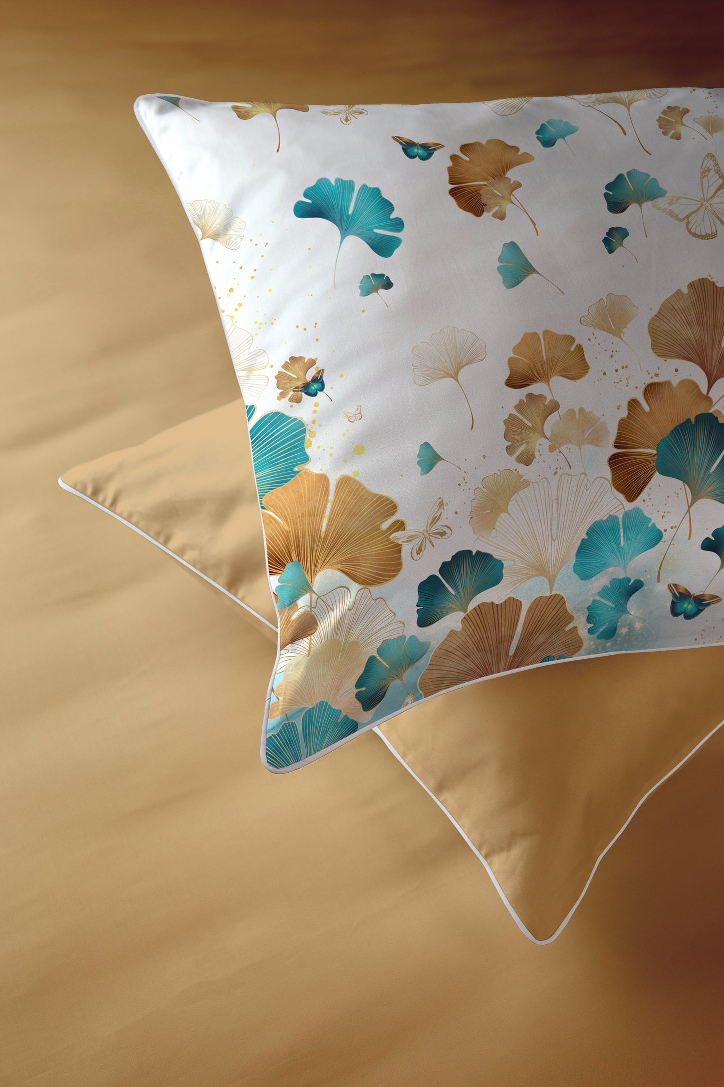 Golden ginkgo Bed set