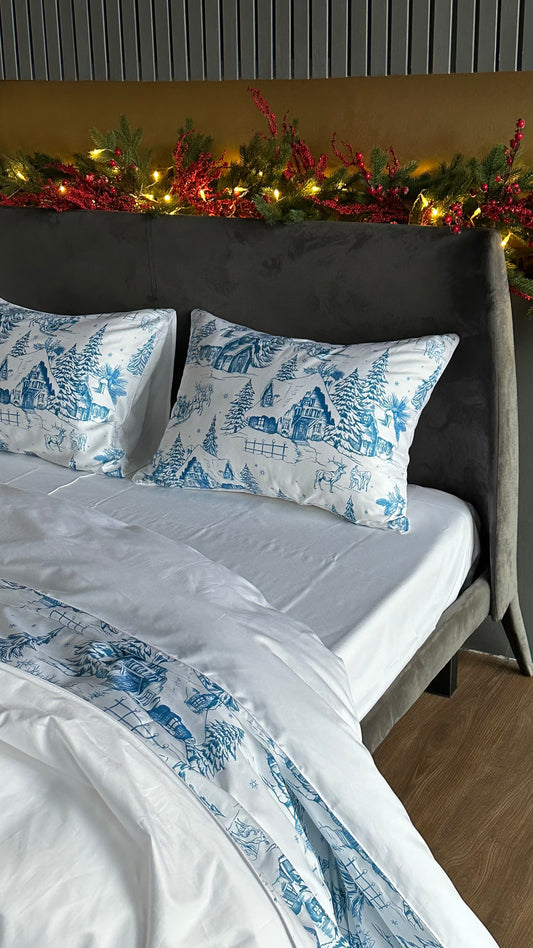 Winter Wonderland blue Bed set