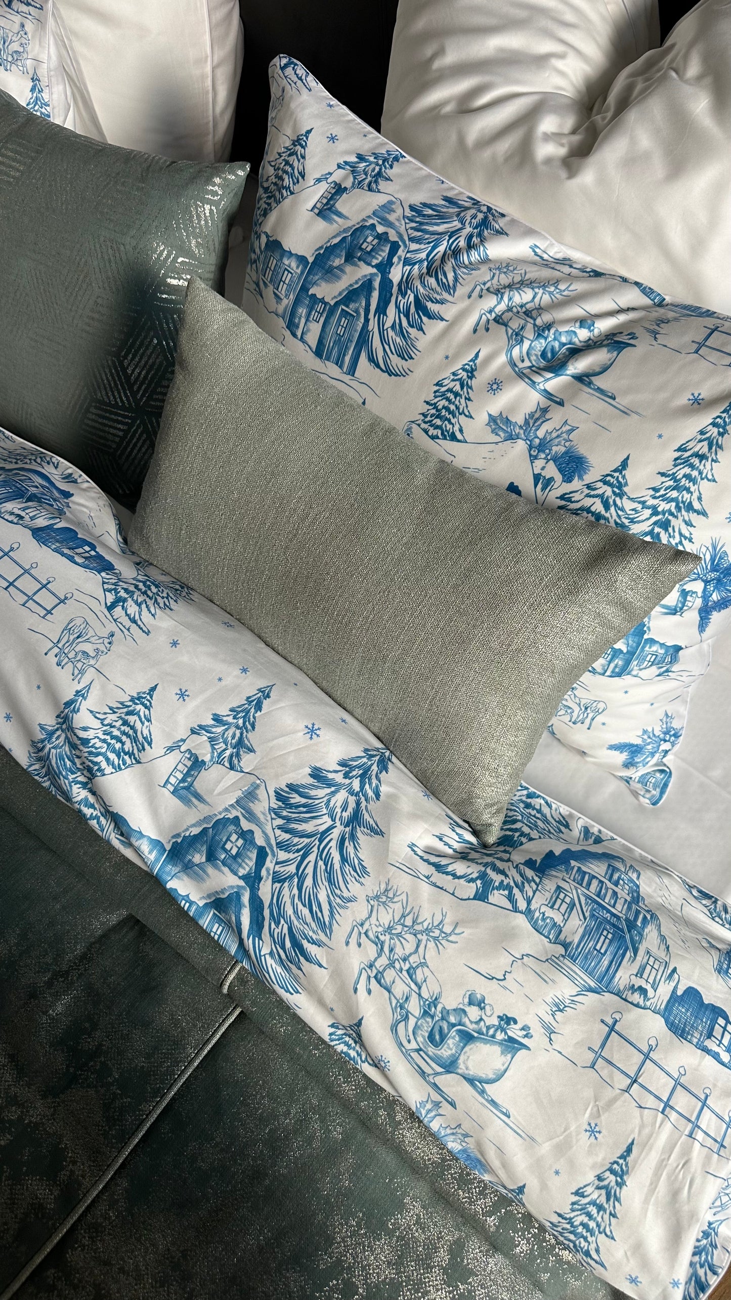 Winter Wonderland blue Bed set