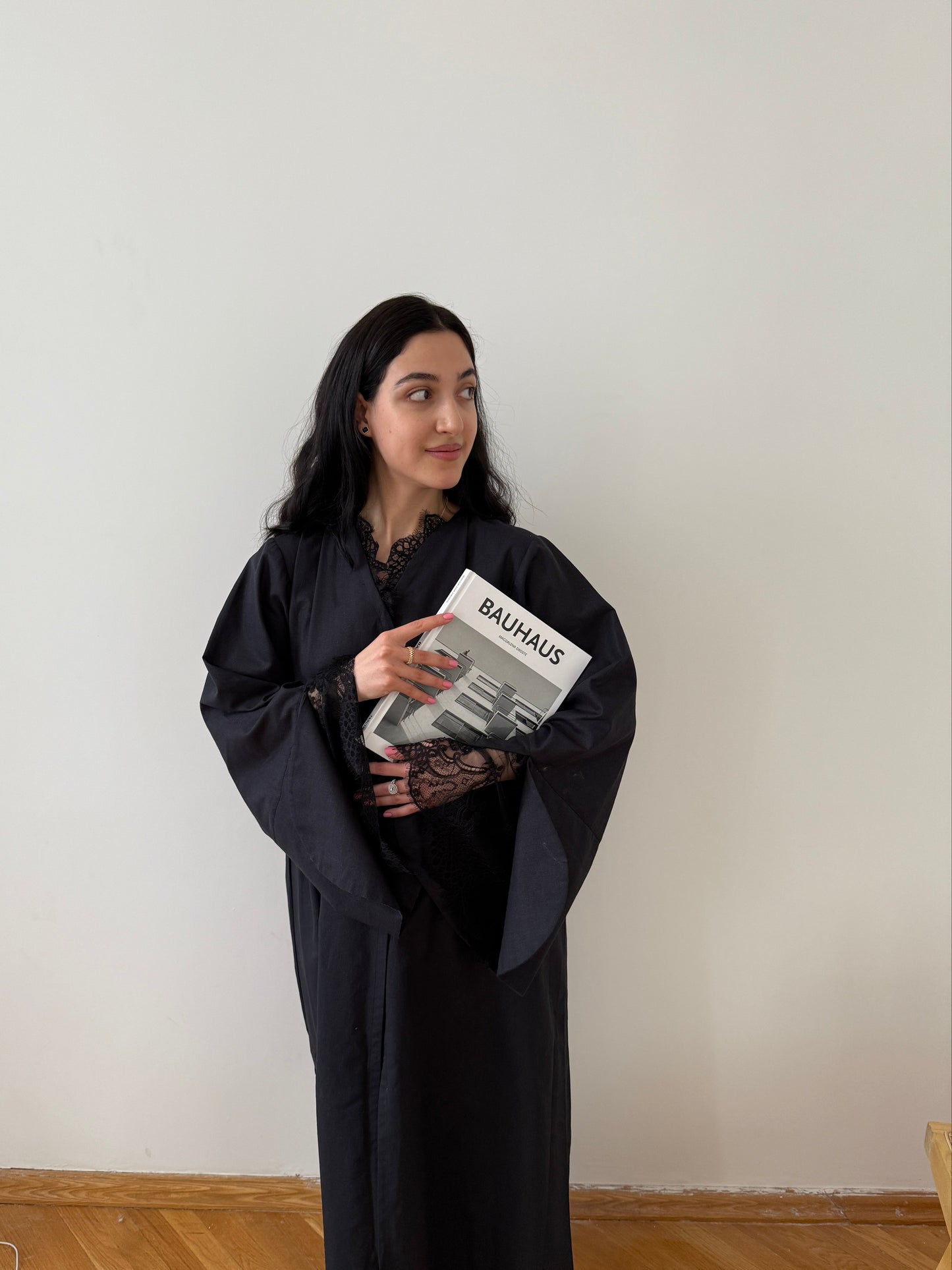 Midnight oud Open abaya