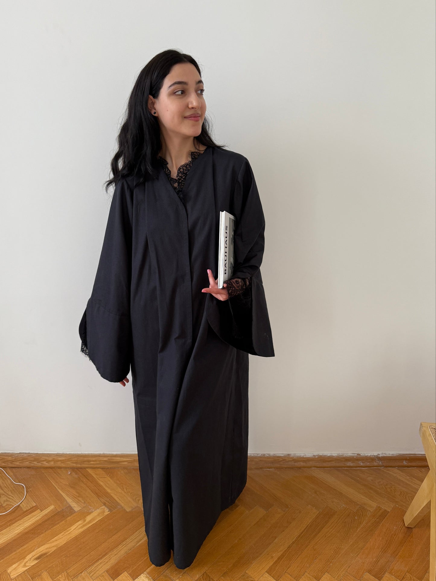 Midnight oud Open abaya