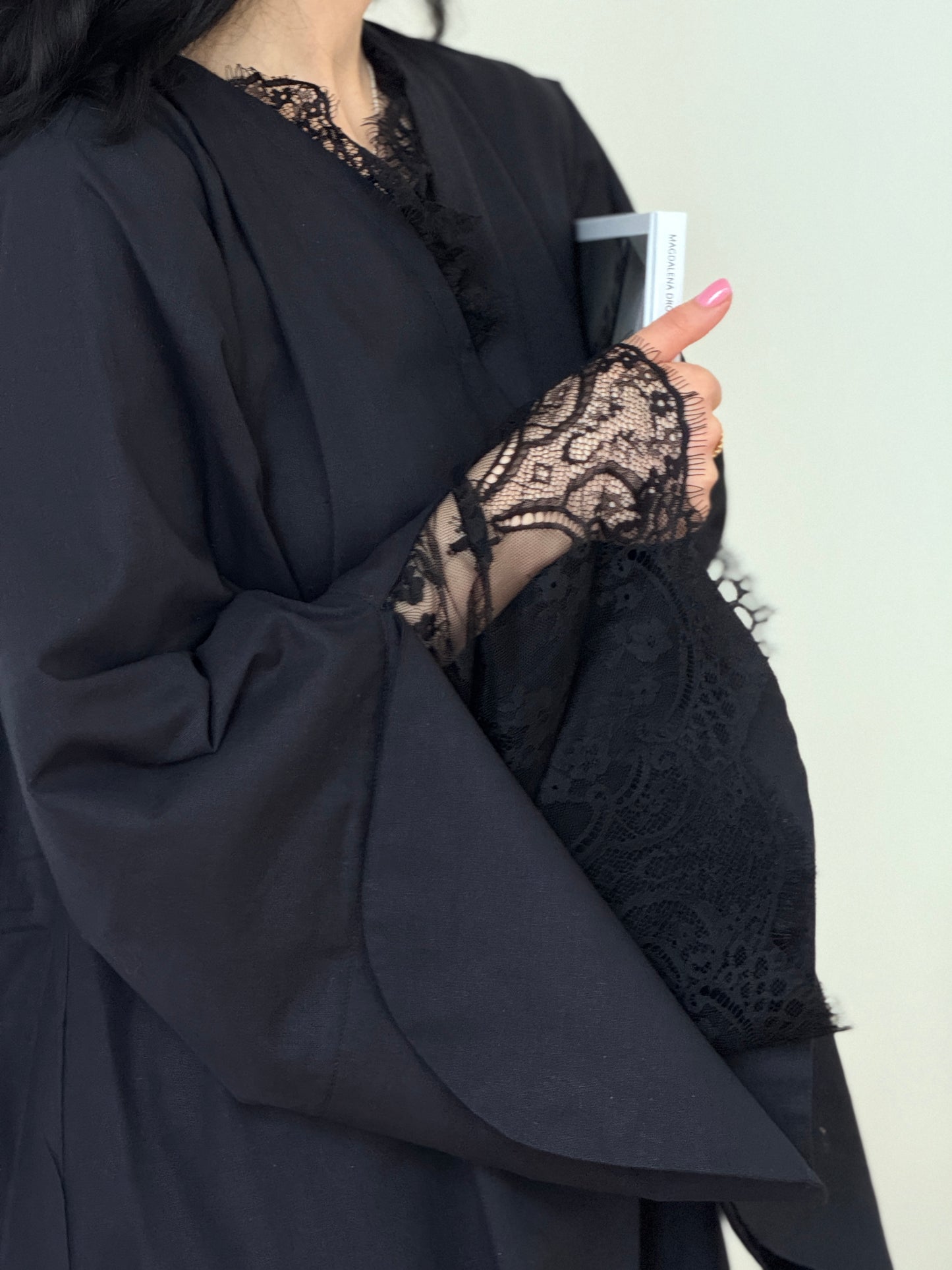 Midnight oud Open abaya