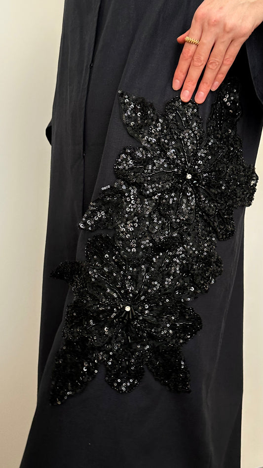 Qadr Night Black Abaya