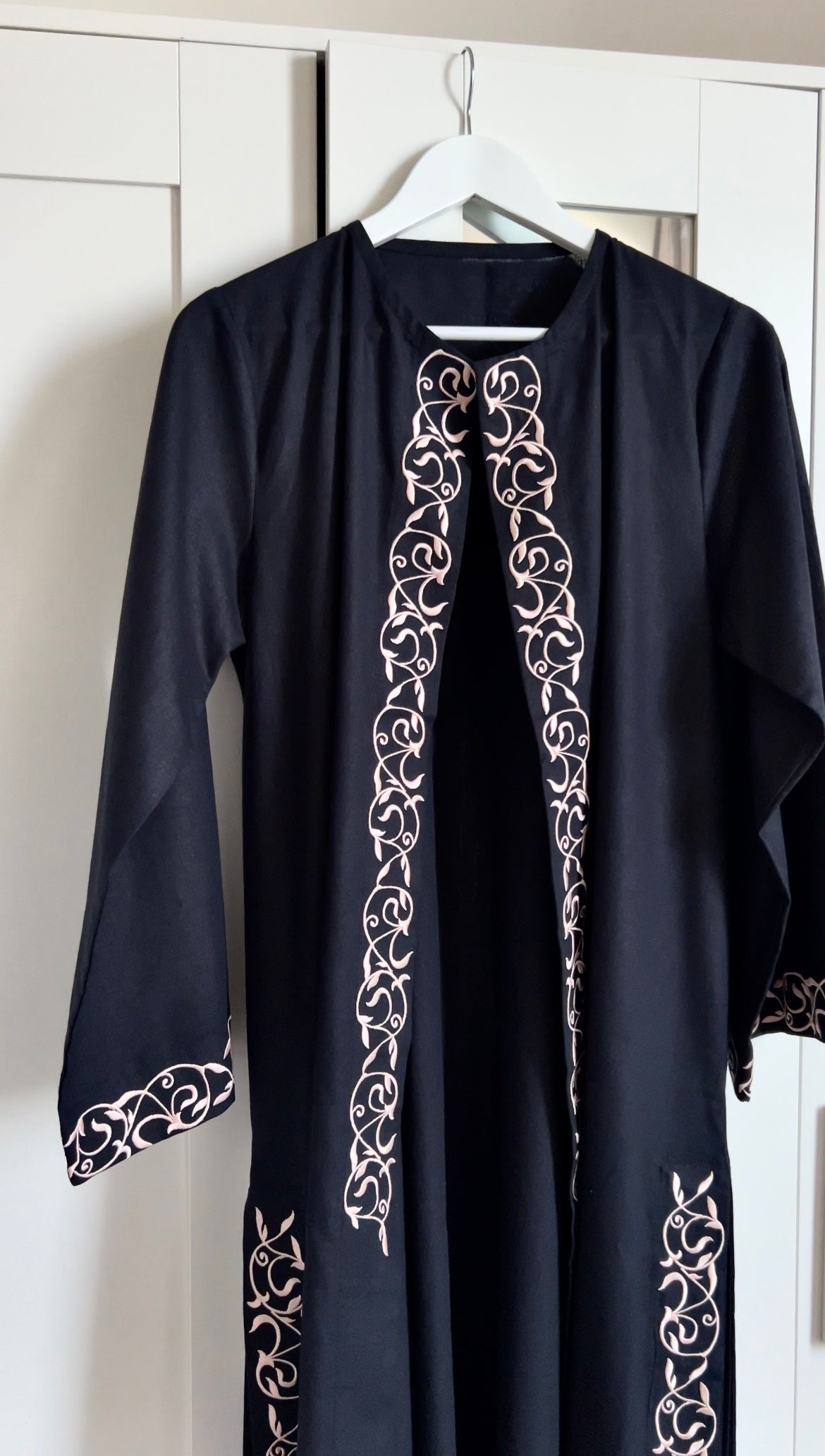 Golden script Black abaya