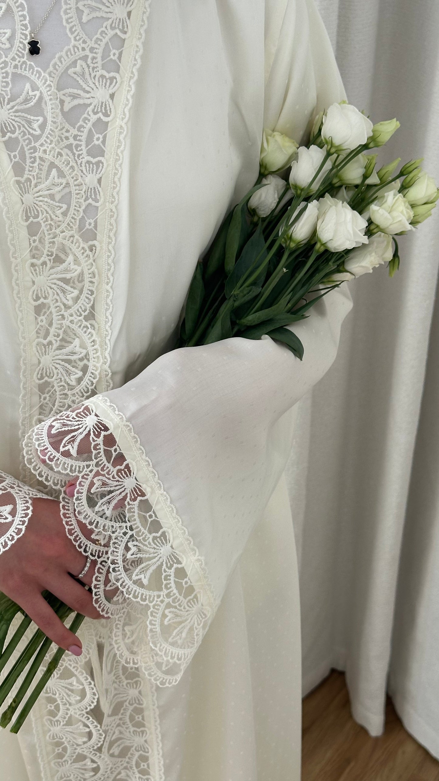Jasmine pearl Open abaya