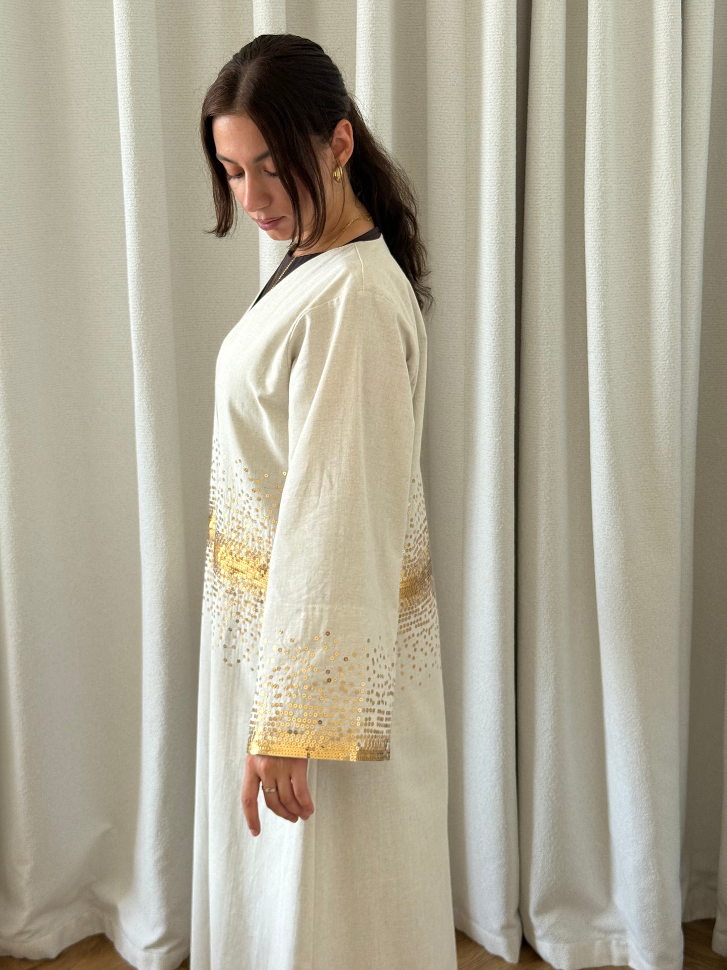 Solar gold Open abaya