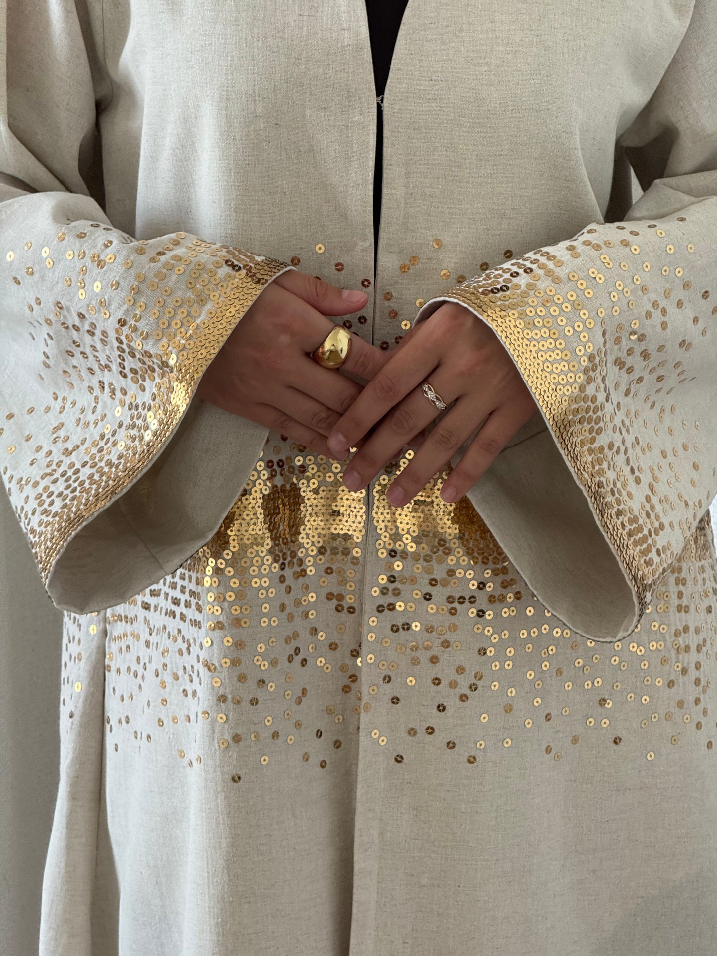 Solar gold Open abaya