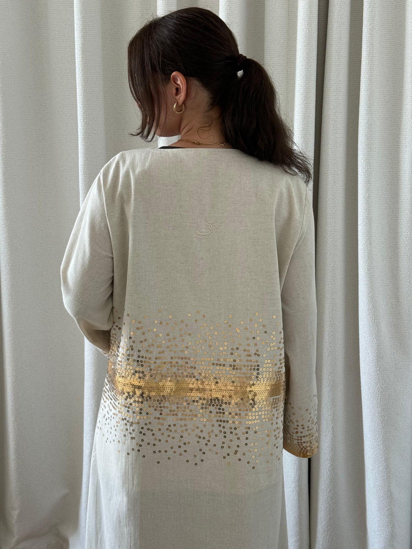 Solar gold Open abaya