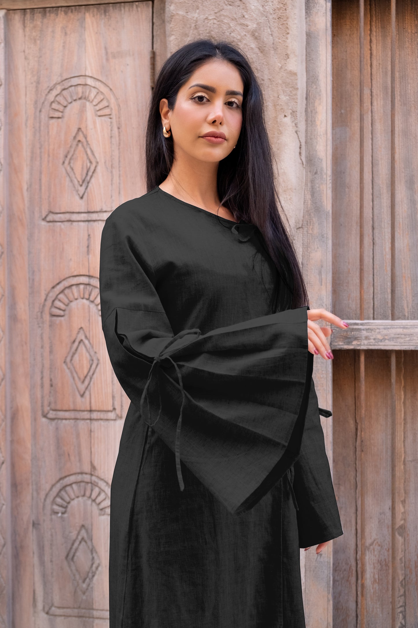 Black cardamom Abaya dress