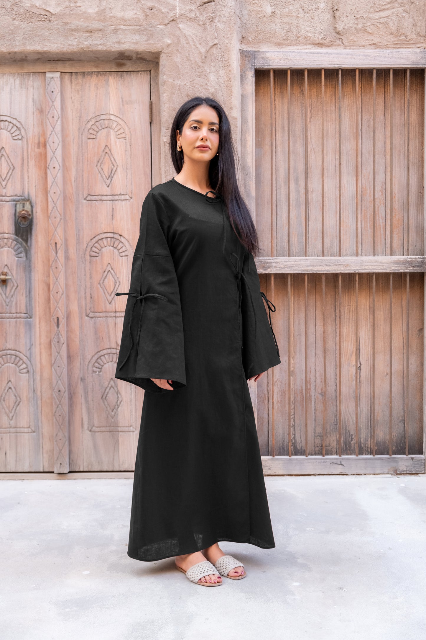 Black cardamom Abaya dress
