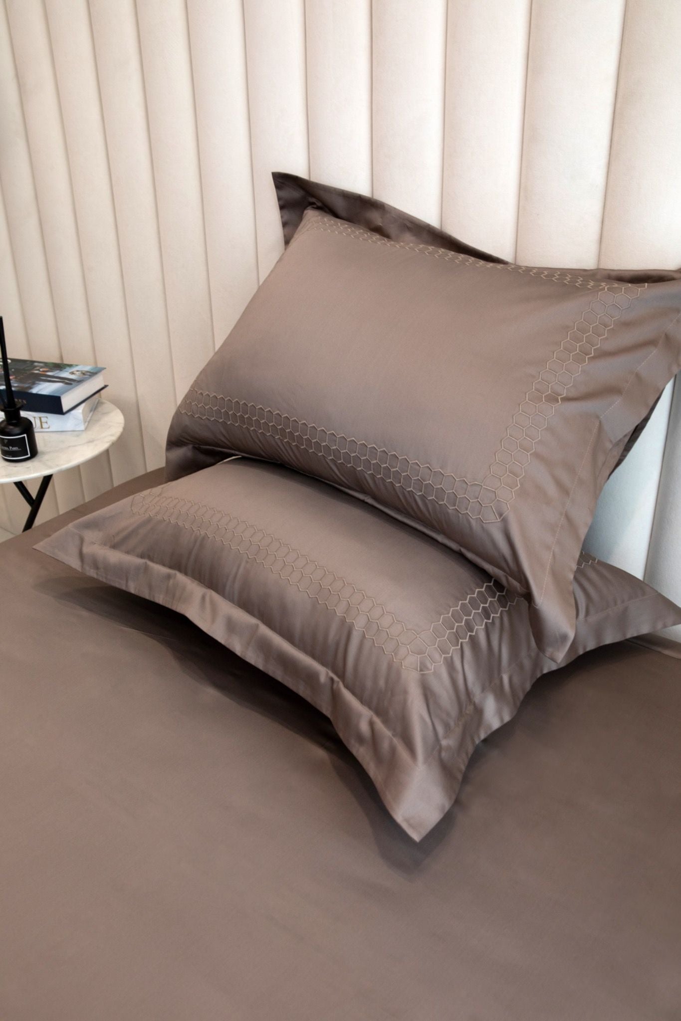 Mocha Silence Set of two pillowcases