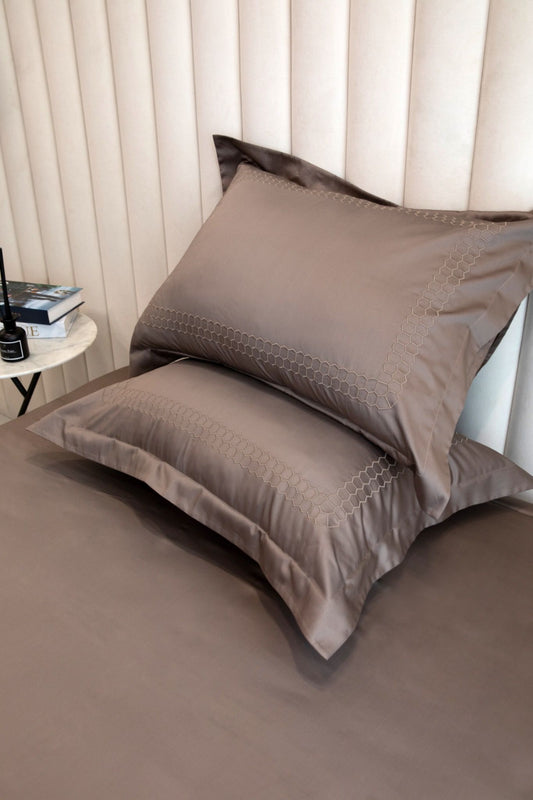 Mocha Silence Set of two pillowcases